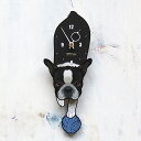 【ふるさと納税】フレンチブル(白黒)-犬の振り子時計 C-CD-056A