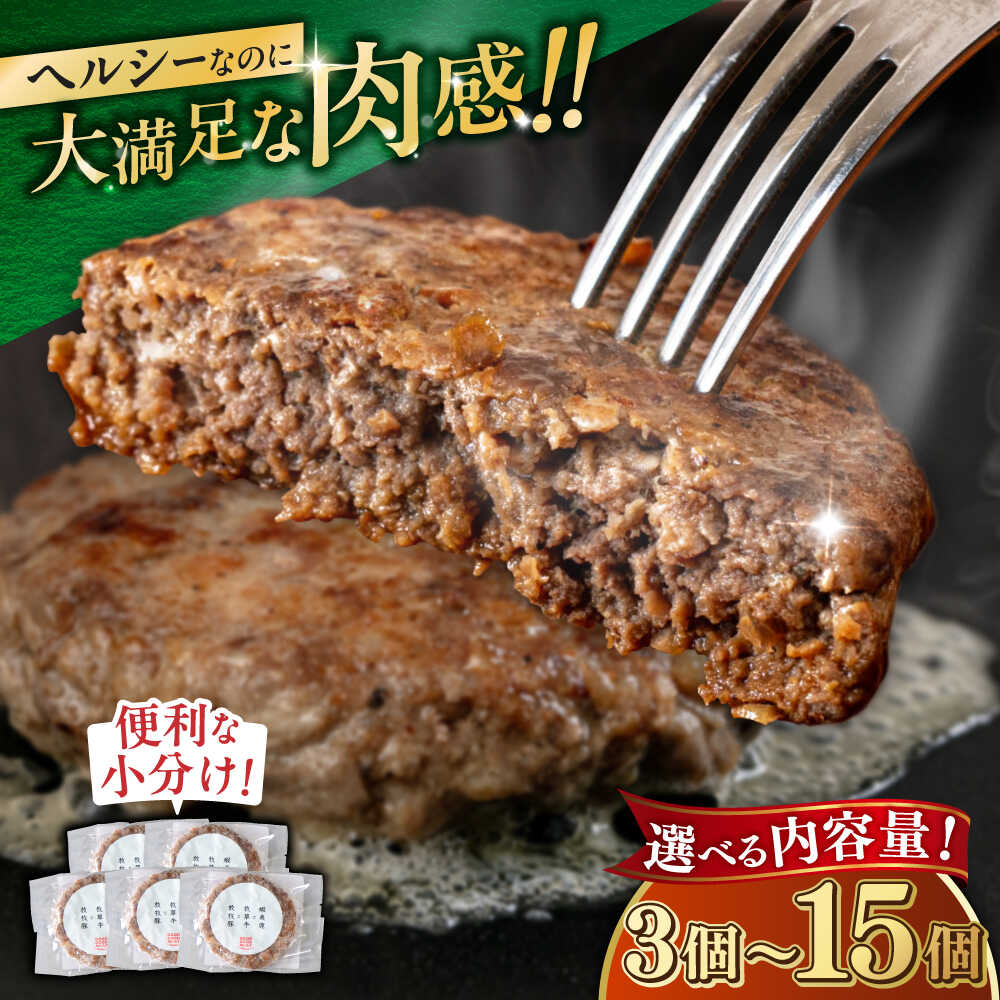 【ふるさと納税】【お中元対象】【蝦夷鹿×牧草牛×放牧豚】ハンバーグ 3～15個 《厚真町》【GOODGOOD株式会社】卵不使用 ハンバーグ 鹿肉 ジビエ 牛肉 豚肉 小分け 冷凍配送 北海道 [AXBP003/AXBP004/AXBP005/AXBP012]