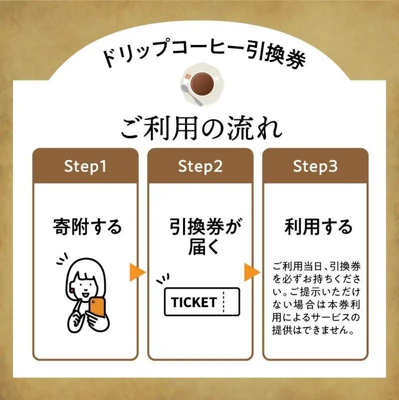 ハンドドリップコーヒー引換券　3杯分