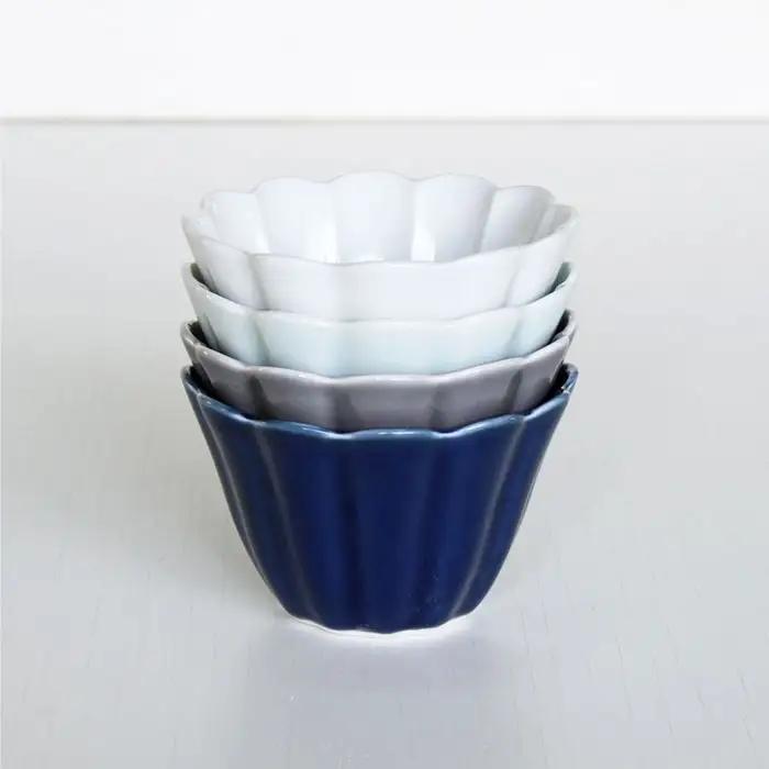 【波佐見焼】キクワリ ボウル M 4個セット 食器 皿 【石丸陶芸】 [LB40]  波佐見焼