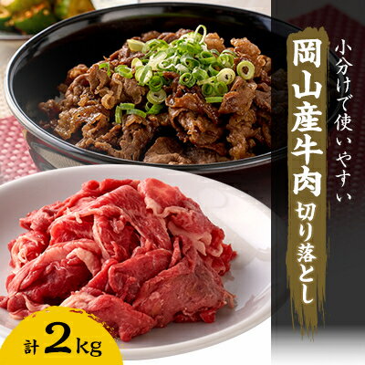 【ふるさと納税】牛肉　切り落とし　2kg(250g×8)_ 牛肉 切り落とし 2kg 250g×8 焼肉用 肉 牛 お肉 にく 小分け カレー 肉じゃが 牛丼 料理 おかず 国産 岡山県 津山市 ギフト プレゼント 冷凍 送料無料 【配送不可地域：離島】【1616541】