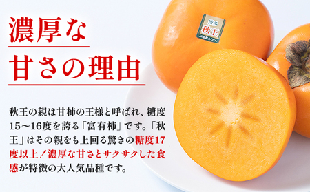 柿 秋王 約1.5kg（4-6玉） 南国フルーツ株式会社 【26年度出荷】《10月下旬-11月末頃出荷》福岡県 小竹町 福岡県産 柿 フルーツ 果物