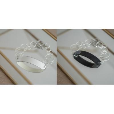 ふるさと納税 春日井市 【Unomismo】琺瑯アクセサリー 「BB2(ブレスレットB )」　ホワイト |  | 02