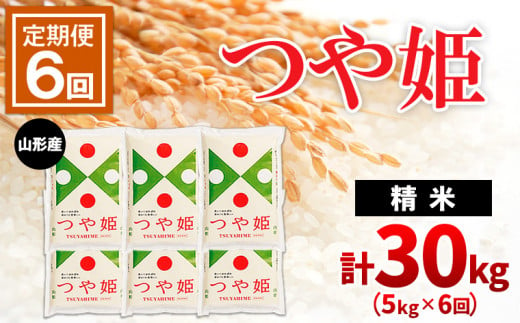 
【定期便6回】山形産つや姫 精米5kg×6回(頒布会) FZ20-609
