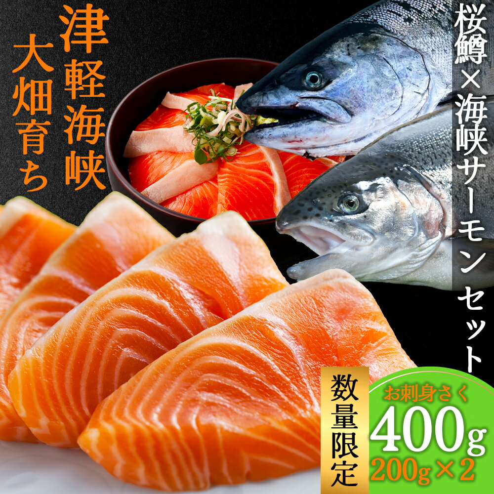 【ふるさと納税】【期間限定発送】津軽海峡　大畑産海峡サーモンと桜鱒　お刺身さく食べ比べセット サーモン 鮭 さけ サケ 海鮮　サクラマス