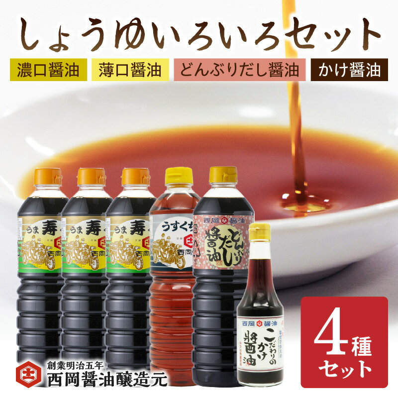 【ふるさと納税】西岡醤油 しょうゆいろいろセット 009-G265