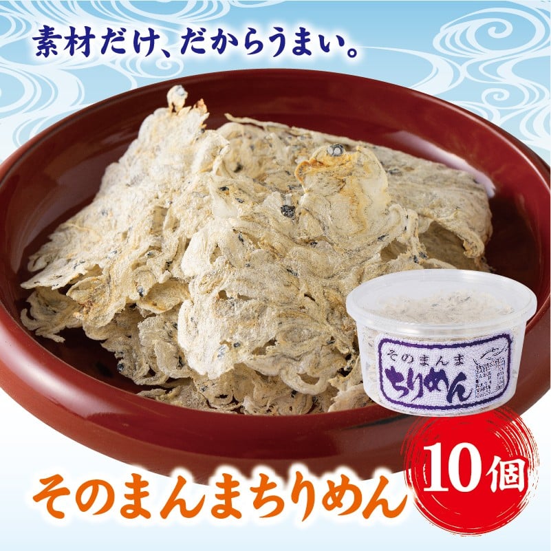 
            そのまんまちりめん 10個セット 国産 ちりめん せんべい カタクチイワシ カルシウムたっぷり オカベ｜B132
          