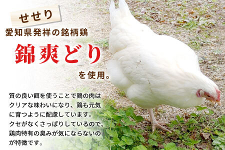 奥三河どり 錦爽どりを使用！ 国産 若鶏味付け肉 3種セット 2.2kg（もも肉300g×4・むね肉300g×2・せせり200g×２）せせり もも むね 塩ダレ 味付け肉 鶏肉 鶏 肉 キャンプ バー