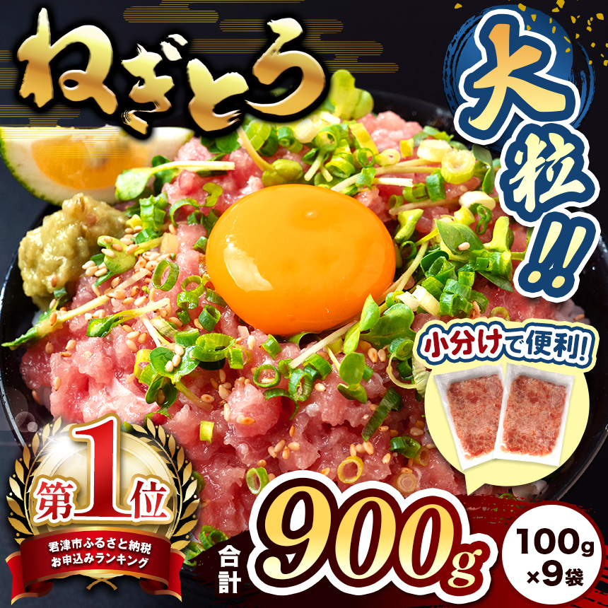 ＼ 新登場！小分け 100g パック ／ 清幸丸水産 大人気！ねぎとろ（100g×9袋）900g | ネギトロ とろ 鮪 海鮮 魚介 魚 人気 小分け 人気 定番 ご飯 オススメ 千葉県 君津市 きみつ