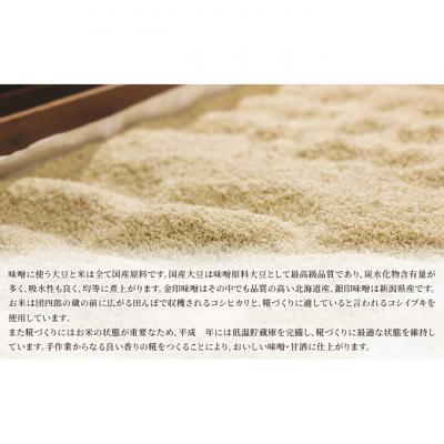 ふるさと納税 新潟市 糀屋団四郎(銀印味噌各500g・味噌漬けふりかけ・レモン味噌ディップ・甘酒)[54070923] |  | 03