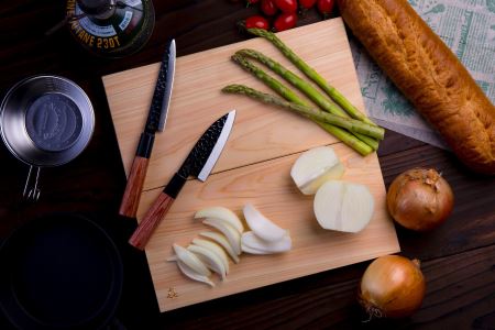 KITEN 折りたたみ式ヒノキまな板包丁セット収納バッグ付