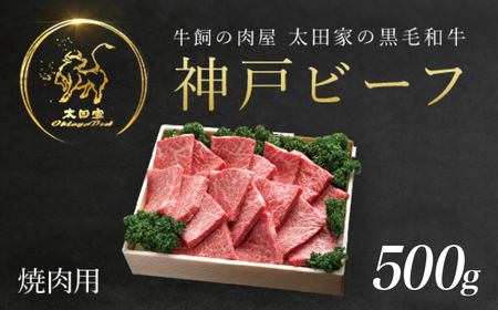 【7営業日以内に発送】神戸牛 500g 神戸牛焼肉用 牛肉 黒毛和牛