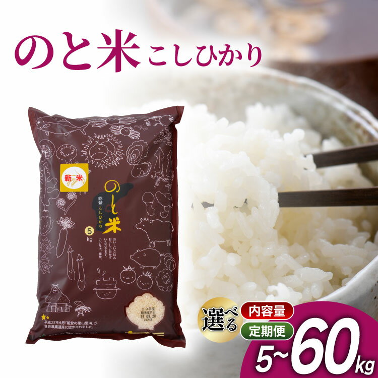 【ふるさと納税】 米 定期便 令和7年 のと米 こしひかり 精米 5kg 10kg 1回 3回 6回 [はくい農業協同組合 石川県 宝達志水町 38601275] 米 コメ こめ お米 ごはん コシヒカリ 定期便 定期 5キロ 10キロ 3ヶ月 6ヶ月 能登 令和7年産 ごはん レビューキャンペーン