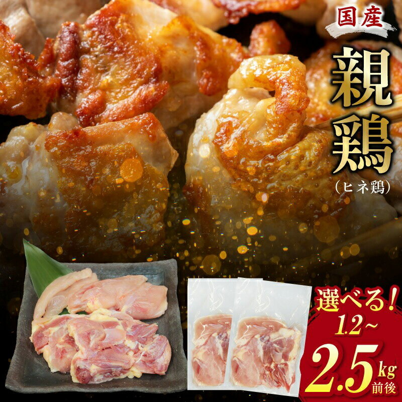 【ふるさと納税】国産親鶏 ヒネ鶏 合計1.2kg前後 600g前後×2P / 合計2.5kg前後 600g前後×4P 小分け 国産 親鶏 深い味わい 噛み応えのある食感 硬い食感 鶏 鶏肉 ササミ ムネ モモ お取り寄せ お取り寄せグルメ 大阪府 泉佐野市 送料無料 肉の泉佐野