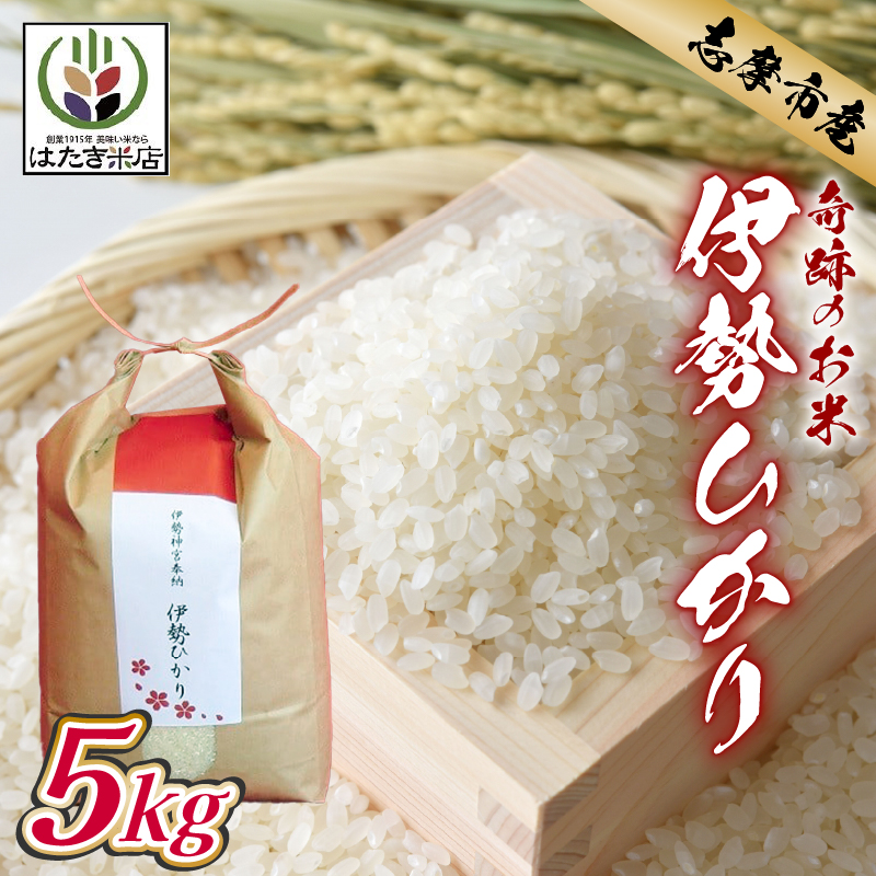 伊勢ひかり 5kg お米 白米 精米 米 おすすめ 国産 朝ごはん 朝食 晩ごはん ご飯 夕食 三重県 志摩市 伊勢 志摩 伊勢奉祝 奇跡のお米 イセヒカリ 5キロ こめ コメ おこめ