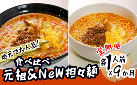 担々麺セット 麺類 担々麺食べ比べ 【詰合せ 生麺】【2人前×9回】【定期便】