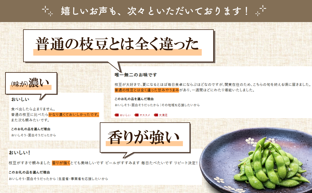 レンジで簡単！おつまみだだちゃ豆 80g×6袋　だだちゃ喜左衛門株式会社