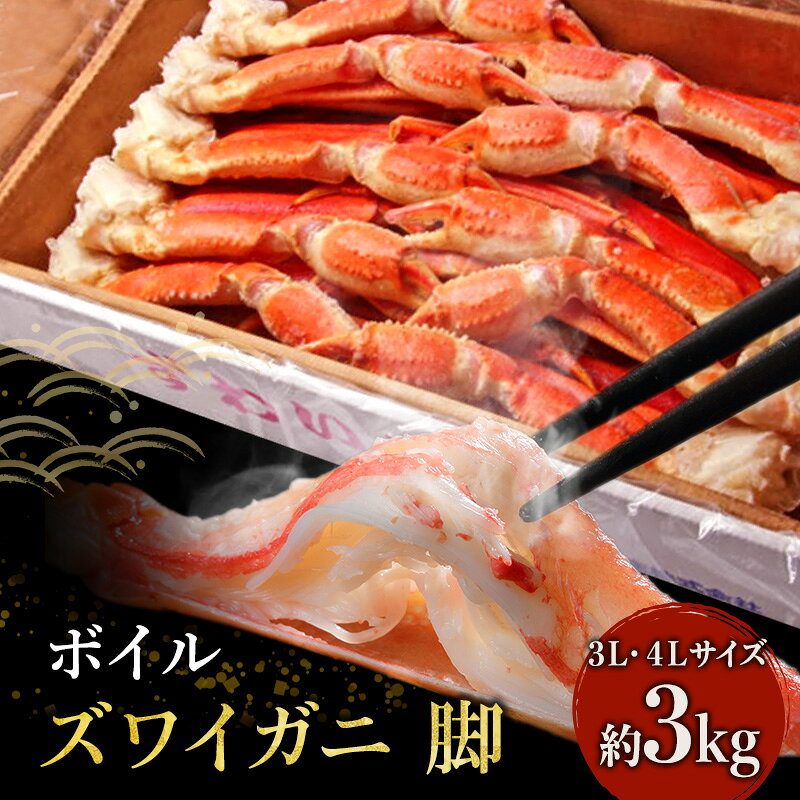 【ふるさと納税】蟹 冷凍 ボイル 3L 4L 3kg 大容量 6～10人前 ズワイガニ 脚 かに カニ ずわいがに ずわい蟹 ボイルずわいがに ボイルずわい ボイル蟹 ボイルガニ カニ足 蟹足 冷凍かに 海鮮 魚介 魚介類 焼きガニ カニ鍋 マルヤ水産 マルヤ 水産 宮城 宮城県 亘理町