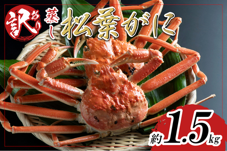 【蒸し】足折れ松葉ガニ 1.5kg前後 2026年11月～順次発送予定｜鳥取 日本海 松葉がに 松葉蟹 かに ズワイガニ【22062】