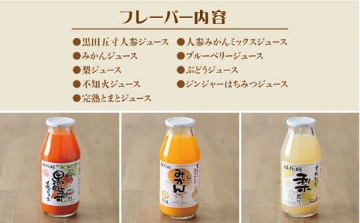 シュシュのジュース180ml×10本セット　定番おシュシュめセット / フルーツ ふるーつ ジュース じゅーす フルーツジュース ドリンク 飲料水 / 大村市 / おおむら夢ファームシュシュ[ACAA