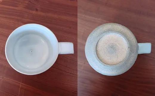 唇にピッタリフィット！飲みやすさにこだわった 【 無双窯元 】 陶器マグカップ （ 白 ） 食器 陶土 陶器 マグカップ カップ 食事 口縁 日本製 国産 福岡県産