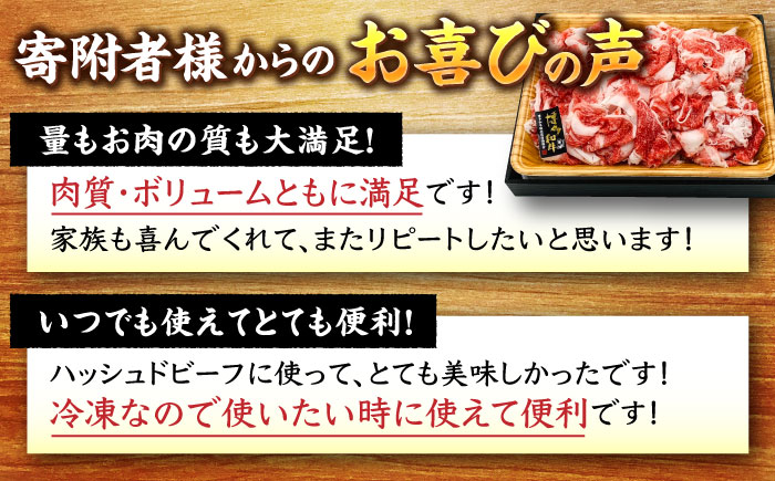 【和牛の旨味を堪能！】博多和牛 切り落とし 500g＜株式会社MEAT PLUS＞那珂川市 [GBW008]