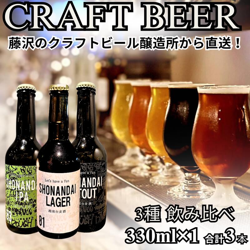 【ふるさと納税】ビール クラフトビール 飲み比べ 3種 ラガー スタウト IPA 330ml×各1本 計3本 お試し beer 麦酒 びーる 地ビール 酒 craft beer クラフト ご当地 家飲み 直送 おすすめ 人気 贈答 冷蔵 湘南台 Aprotodo’S株式会社 RRAAP BREWERY 神奈川 湘南 藤沢