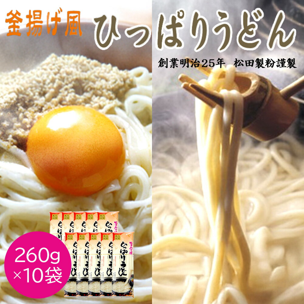【ふるさと納税】ひっぱりうどん　260g　10袋入【41154】