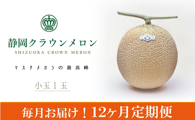 クラウンメロン（白）小玉×1玉【12ヶ月定期便】【配送不可