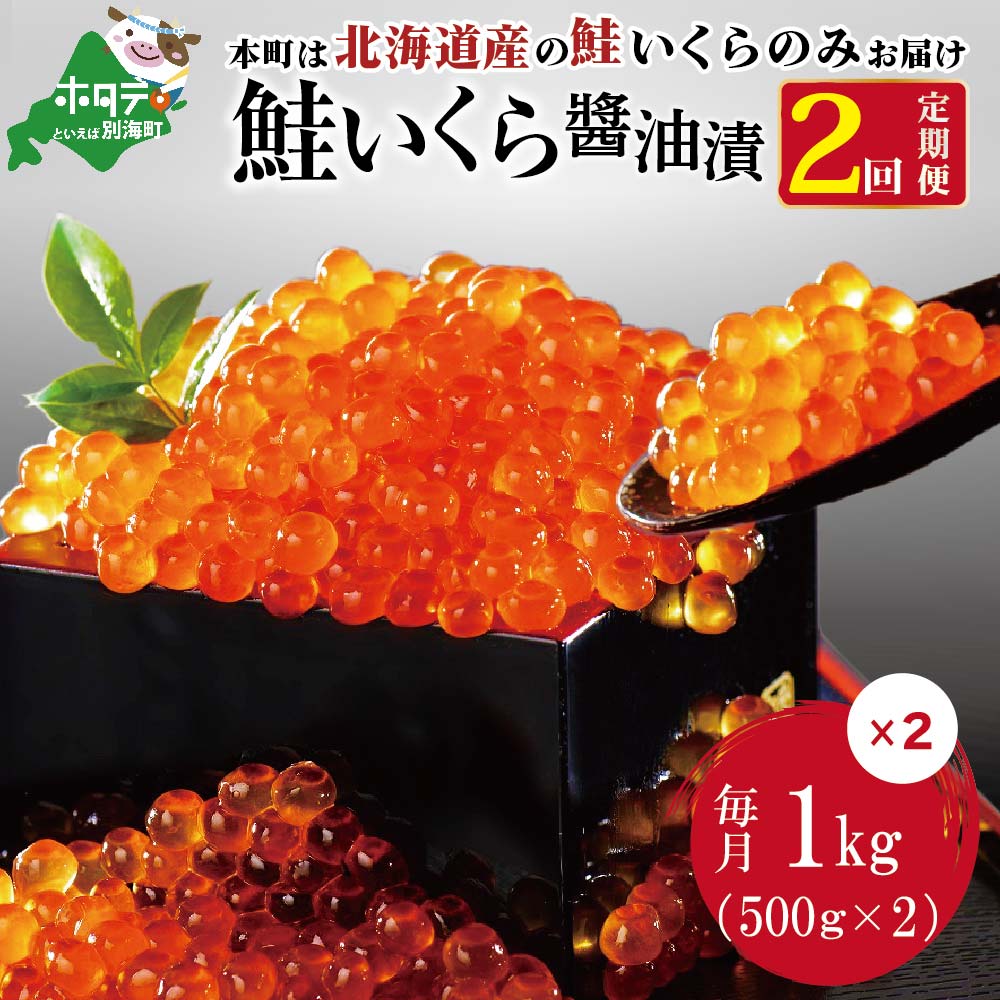 数量限定価格据置！贅沢堪能！北海道産  鮭いくら醤油漬け 2.0kg ！ (250g×4パック) 2ヶ月 定期便 全2回＜いくら丼24～32杯分！＞鱒（マス）ではなく,北海道産の鮭（サケ）のいくらです！( いくら いくら醤油漬け いくら醤油漬 醤油いくら 鮭いくら 国産いくら 北海道産いくら 地場産いくら 道産いくら 別海町 ふるさと納税 ふるさと ikura )