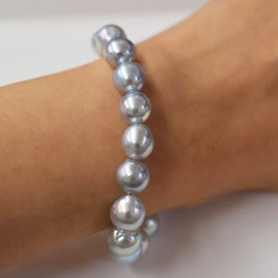 ふるさと納税 天草市 天草産 9mm - 10mm ブルー バロック あこや真珠 パール ブレスレット_S101-059 |  | 01