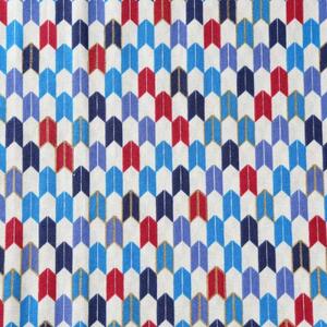 【ブルー】紀州晒 紀州和晒 シーチング コットン 綿 綿100% 生地 布  民芸シリーズ 民芸 和柄 矢絣 和風 WAGARA おしゃれ ハンドメイド 手芸 手作り 3m 約110cm