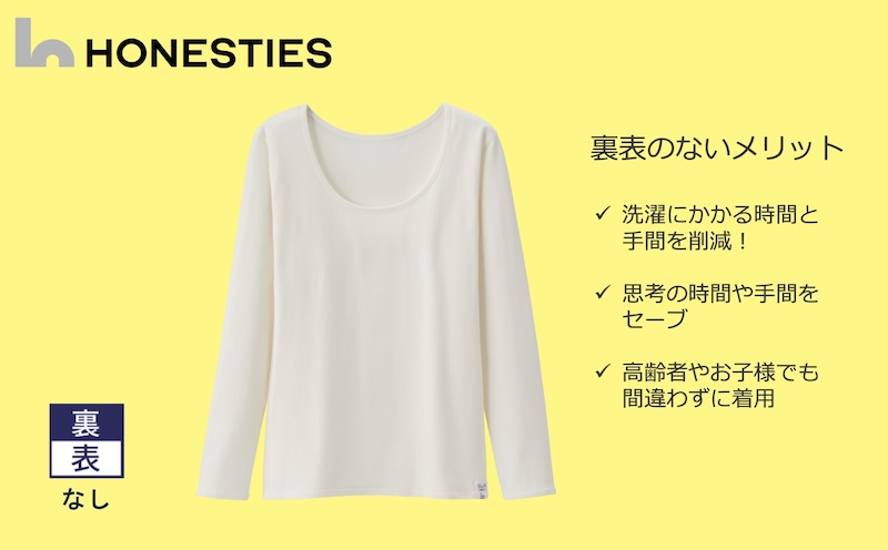 
            [WOMENS]裏表なし インナーTシャツ ＜長袖/綿PU＞ L(白) 3枚 レディース
          