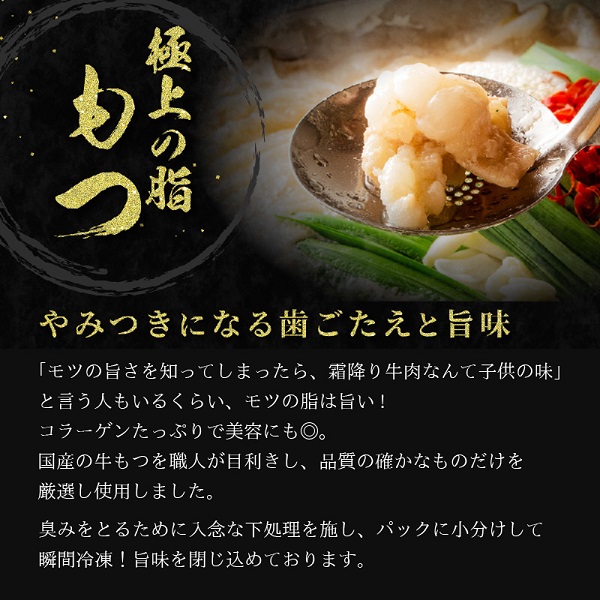《選べる配送月》2～3人前 国産牛モツ入り 絶品塩もつ鍋（300g）A-62-PE_イメージ3