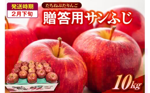サンふじ 贈答規格 約10kg 【2026年2月下旬発送】「たちねぷたりんご」 青森県 五所川原市