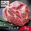 【ふるさと納税】南部福来豚 肩ロース肉　ブロック1kg【配送不可地域：離島】【1500471】