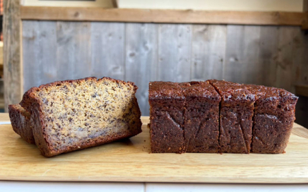 【全6回定期便】バナナブレッド 1本丸ごと約880g／パン バナナケーキ パン バナナケーキ【earth7716factory】[ASBV007]