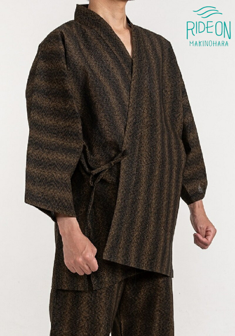 【ふるさと納税】 織り 縫製 遠州製 総絣作務衣 さむえ サムエ 和装 和服 メンズ レディース 伝統工芸 綿100% 日本製 ルームウェア 部屋着 普段着 おしゃれ 贈り物 ギフト プレゼント 父の日 母の日 敬老の日 牧之原市 静岡県