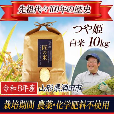 ふるさと納税 酒田市 【栽培期間中農薬不使用】つや姫 精米10kg 大粒LLサイズ以上厳選【令和8年産】