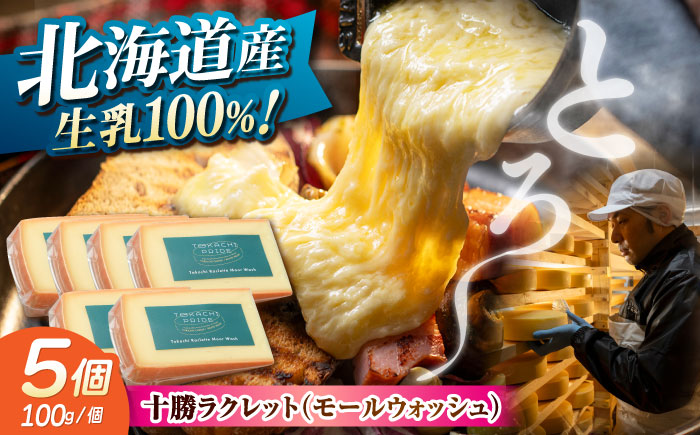北海道 十勝ラクレット モールウォッシュ 100g×5個《足寄町》【合同会社あしょろチーズ工房】 北海道産 十勝チーズ ラクレット 温泉水 乳製品 生乳 加工品 濃厚 冷蔵 十勝 あしょろ [BEAU004]