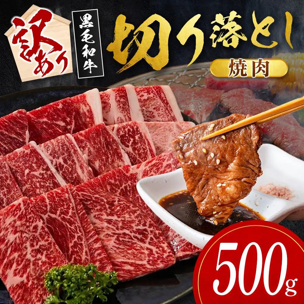 14営業日以内出荷 訳あり 宮崎県産 黒毛和牛 切り落とし（焼肉）計500g 肉 A351-Y-14D
