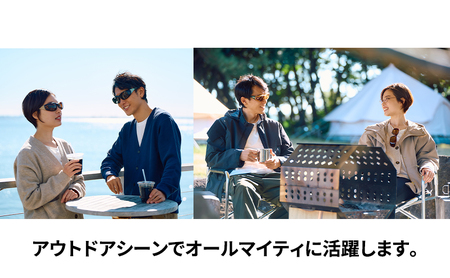 メガネの上から掛けられるサングラス オーバーグラス「Otani（オータニ）」様々なメガネに合わせやすいスクエアデザイン、小窓の側面で視野と明るさを確保、収まりの良いベーシックモデル。「いぶき」(7)M