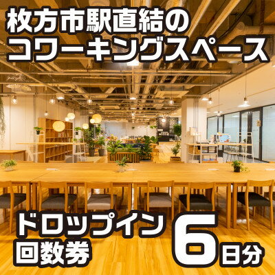 【ふるさと納税】コワーキングスペースビィーゴドロップイン回数券(6枚綴)1名様分【1478644】