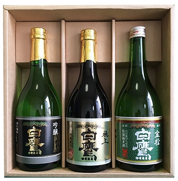 
M-51 白鷹　特A地区産山田錦セット720ML　3本入
