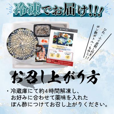 ふるさと納税 下関市 【寄附額変更】とらふぐ刺身セット(4-5人前) 冷凍 フグ刺し BV002 【期間限定】 |  | 03