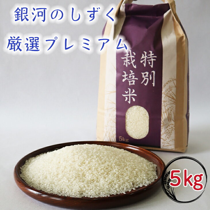 【ふるさと納税】銀河のしずく厳選プレミアム（減農薬・減化学肥料）5kg 白米 精米