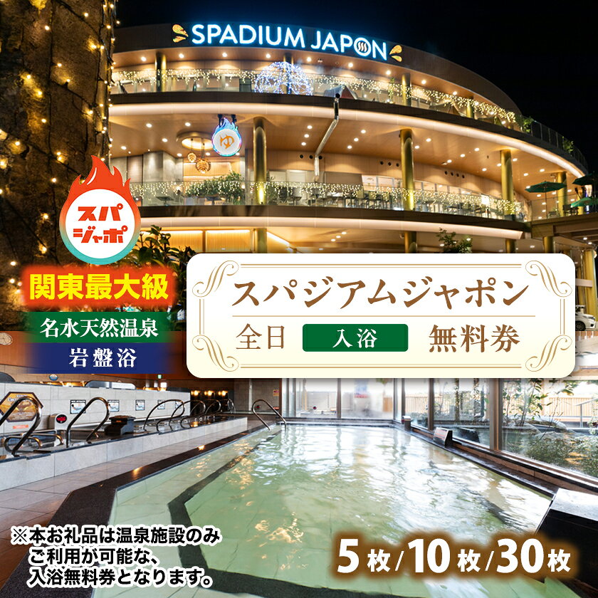 【ふるさと納税】全日入浴無料券5枚セット【1664455】