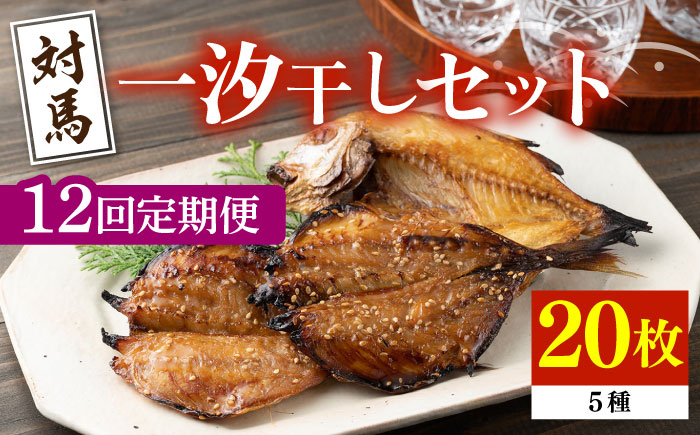 
            【全12回定期便】対馬 一汐干し お魚 セット 5種20枚 詰め合わせ《 対馬市 》【 うえはら株式会社 】新鮮 アジ 穴子 カマス 連子鯛 干物 海産物 朝食 冷凍 [WAI071]
          