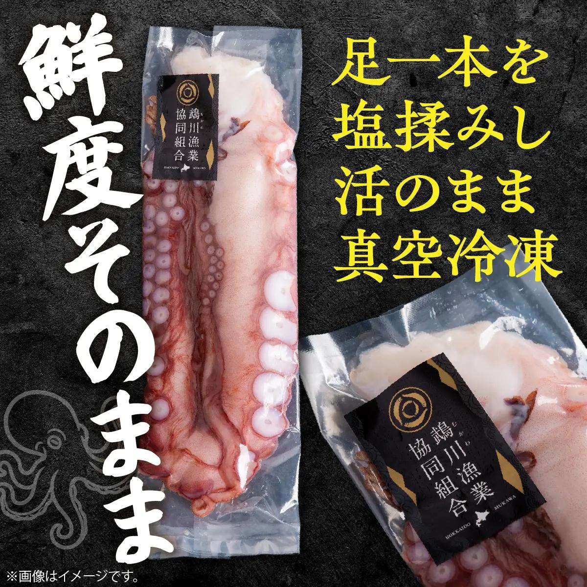 北海道 鵡川漁協発！活水生たこ足冷凍（約1kg） MKWV004