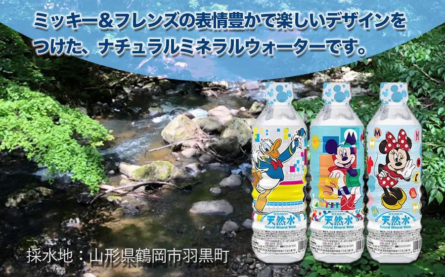 ディズニーデザインの天然水　500ml×24本 ミッキー＆フレンズ（ミッキーマウス・ミニーマウス・ドナルドダック）
